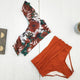 Miyouj High Waist Bikini Female 2019 One Shoulder Swimwear Women Bathing Suit Print Ruffle Swimsuit Swim Beach Halter Bikini Set