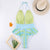 Miyouj One Piece Swimsuit Stripe Sexy Deep V-neck Hollow out Swimwear Women Backless Bandage Print Bathing Suit 2018 Monokini