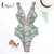 Miyouj One Piece Swimsuit Stripe Sexy Deep V-neck Hollow out Swimwear Women Backless Bandage Print Bathing Suit 2018 Monokini