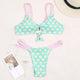 Miyouj Push Up Bikinis Female 2019 New Biquini Floral Swimwear Women Bathing Suit Dot Swimsuit Women'S Beach Bandeau Bikini Set