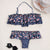 Miyouj Push Up Bikinis Female 2019 New Biquini Floral Swimwear Women Bathing Suit Dot Swimsuit Women'S Beach Bandeau Bikini Set