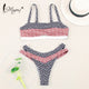 Miyouj Ruffle Bikini Off Shoulder Floral Swimsuit Bandage Bow Swimwear Push Up Biquini Feminino Bathing Suit Women Bikini Set