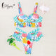 Miyouj Ruffle Bikini Off Shoulder Floral Swimsuit Bandage Bow Swimwear Push Up Biquini Feminino Bathing Suit Women Bikini Set