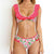 Miyouj Ruffle Bikini Off Shoulder Floral Swimsuit Bandage Bow Swimwear Push Up Biquini Feminino Bathing Suit Women Bikini Set