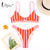 Miyouj Ruffle Bikini Off Shoulder Floral Swimsuit Bandage Bow Swimwear Push Up Biquini Feminino Bathing Suit Women Bikini Set