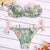 Miyouj Ruffle Bikini Off Shoulder Floral Swimsuit Bandage Bow Swimwear Push Up Biquini Feminino Bathing Suit Women Bikini Set