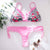 Miyouj Ruffle Bikini Off Shoulder Floral Swimsuit Bandage Bow Swimwear Push Up Biquini Feminino Bathing Suit Women Bikini Set