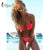 Miyouj Ruffle Bikini Solid Floral Swimsuit Lace Up Bandage Swimwear Women String White Bathing Suits Yellow Biquini Wave Bikinis