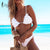Miyouj Ruffle Bikini Solid Floral Swimsuit Lace Up Bandage Swimwear Women String White Bathing Suits Yellow Biquini Wave Bikinis