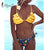 Miyouj Ruffle Bikini Solid Floral Swimsuit Lace Up Bandage Swimwear Women String White Bathing Suits Yellow Biquini Wave Bikinis