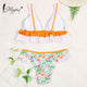 Miyouj Ruffle Floral Bikini Polka Dot Swimsuit Women Bathing Suits Print Biquini 2019 Bikini Set Swimming Wear Sexy Swimwear