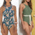 Miyouj Sexy Bandage One Piece Swimsuit High Neck Hollow Out Print Swimwear Stripe Backless Bathing Suit Women Biquini Mujer XL