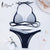 Miyouj Sexy Leopard Bikini Push Up Deep V Swimsuit Female Hollow Out Bathing Suit Women Snake Skin Print Biquini Halter Bikinis