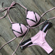 Miyouj Sexy Leopard Bikini Push Up Deep V Swimsuit Female Hollow Out Bathing Suit Women Snake Skin Print Biquini Halter Bikinis