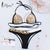 Miyouj Sexy Leopard Bikini Push Up Deep V Swimsuit Female Hollow Out Bathing Suit Women Snake Skin Print Biquini Halter Bikinis