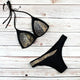 Miyouj Sexy Leopard Bikini Push Up Deep V Swimsuit Female Hollow Out Bathing Suit Women Snake Skin Print Biquini Halter Bikinis