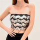 Multi Colors Strapless Tube Tops Shiny Wavy Sequins Women Crop Top Rave Festival Tank Top Beach Sleeveless Vest Party Clubwear