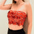 Multi Colors Strapless Tube Tops Shiny Wavy Sequins Women Crop Top Rave Festival Tank Top Beach Sleeveless Vest Party Clubwear