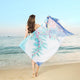 NEW Bandana For Women Summer Printed Scarves Korean Style Sunscreen Boho Beach Shawl Ladies Casual Long Elegant Wrap Scarf Girls