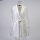 NLW White Black Long Vest Blazer Women Notched Sleeveless Summer Blazer Dress 2019 Elegant Formal Office Blazer Waistcoat Jacket