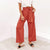 Nadafair Casual High Waist Straight Pant Women Belted Wide Leg Capris Trouser Spring Summer Ankle-length Pants Female