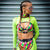 Neon Green Black Mesh See Through Crop Top Women Buckle Strap Long Sleeve T Shirts Fashion Summer Streetwear tshirt Sexy Tops