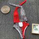 Neon Leopard Patchwork One Piece Swimsuit Buckle Bathing Suit Women Hollow Out Swimwear Maillot De bain Femme Une Piece Bikini