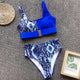 Neon Leopard Patchwork One Piece Swimsuit Buckle Bathing Suit Women Hollow Out Swimwear Maillot De bain Femme Une Piece Bikini