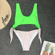 Neon green bikinis 2019 mujer bathers Hollow out one piece swimsuit female Sexy bodysuit Monokini High cut swimwear women Summer