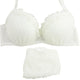 New 3/4 Cup Women Lingerie Ruffle Push-Up Bra Lace Underwear Underwired Bra Sets+Panties