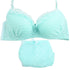 New 3/4 Cup Women Lingerie Ruffle Push-Up Bra Lace Underwear Underwired Bra Sets+Panties