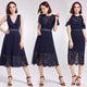 New Arrival Cocktail Dresses Ever Pretty AS05922 Women's Cheap A-line Lace Short Sleeve Cut-out Plus Size Modest Party Dresses
