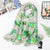 New Arrival Scarf Women Multifunction Spring Summer Fashion Shawl Green Leaf Lotus Soft Lady Kerchief Beach Sunscreen Shawls