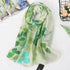 New Arrival Scarf Women Multifunction Spring Summer Fashion Shawl Green Leaf Lotus Soft Lady Kerchief Beach Sunscreen Shawls
