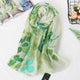 New Arrival Scarf Women Multifunction Spring Summer Fashion Shawl Green Leaf Lotus Soft Lady Kerchief Beach Sunscreen Shawls