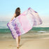 New Fashion Scarves For Women Rose Printing Long Soft Lady Wrap Scarf Shawl Summer Beach Elegant Casual Bandana Scarf 180*100 Cm