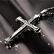 New Hot Sale Necklace for Men Jesus Crystal Cross Pendant Necklace Gold Silver and Black Cross Necklace Fashion Jewelry