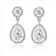 New Jewelry Water droplets Stud Earrings For Women  Silver Color Brincos Wedding Rhinestone Earring Jewelry e0252