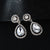 New Jewelry Water droplets Stud Earrings For Women  Silver Color Brincos Wedding Rhinestone Earring Jewelry e0252