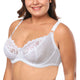 New Ladies Sexy Lingerie Bra For Women Underwire Thin Lace Bralette Transparent Embroidery 36 38 40 42 44 46 C D E F G Plus Size