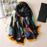New Scarf Women Spring Summer European And American Fashion Shawl Classic Colored Bird Soft Lady Kerchief Beach Shawls Madam