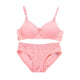 New Sexy Lace Triangle Cup Bra Sets Girl Bra Briefs Underwear Set Solid Women Underwear Suit Triangle Cup Breathable Bra Sets