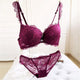 New Sexy Push Up Lace Bra Set Women Lingerie Underwear Underwire Deep V 32B-36B