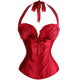 New Sexy Women Waist Trainer Corset Body Shapewear Bustier Cincher Halter Corselet Corpete overbust Steampunk Gothic Pretty