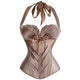 New Sexy Women Waist Trainer Corset Body Shapewear Bustier Cincher Halter Corselet Corpete overbust Steampunk Gothic Pretty