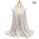 New Solid hijab scarf gold beads muslim cotton scarves chain plain wraps shawls maxi fashion headband long scarves 180*80cm