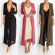 New Spring Women Maxi Dress Black Cape See Through Turn Down Collar Loose Black Dress Women Long Sleeve Chiffon Dress Vestidos
