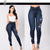New Style Sexy Women Jeans 2019 Women Skinny Floral Applique Jeans High Waist Stretch Zipper Pencil Pants