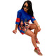 New Summer Short Sleeve T Shirt Dress Women Fashion Cartoon Print Hip Hop Loose Mini Dress Ladies Casual Shift Dresses Plus Size