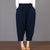 New Women Cotton Linen Lantern Long Pants Blue Beige Black Retro Baggy Harem Pants Femme Elastic Waist  Loose Casual Trousers